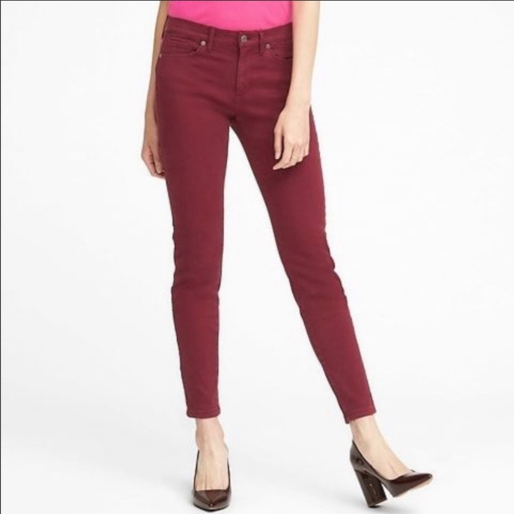 Banana Republic Maroon Jeans Size 2